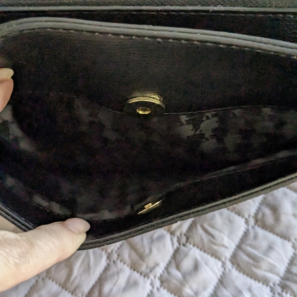 Karl Lagerfeld Black and Gold Women's Bag/ Crossbody 11.5 X 10 - Picture 4 of 9